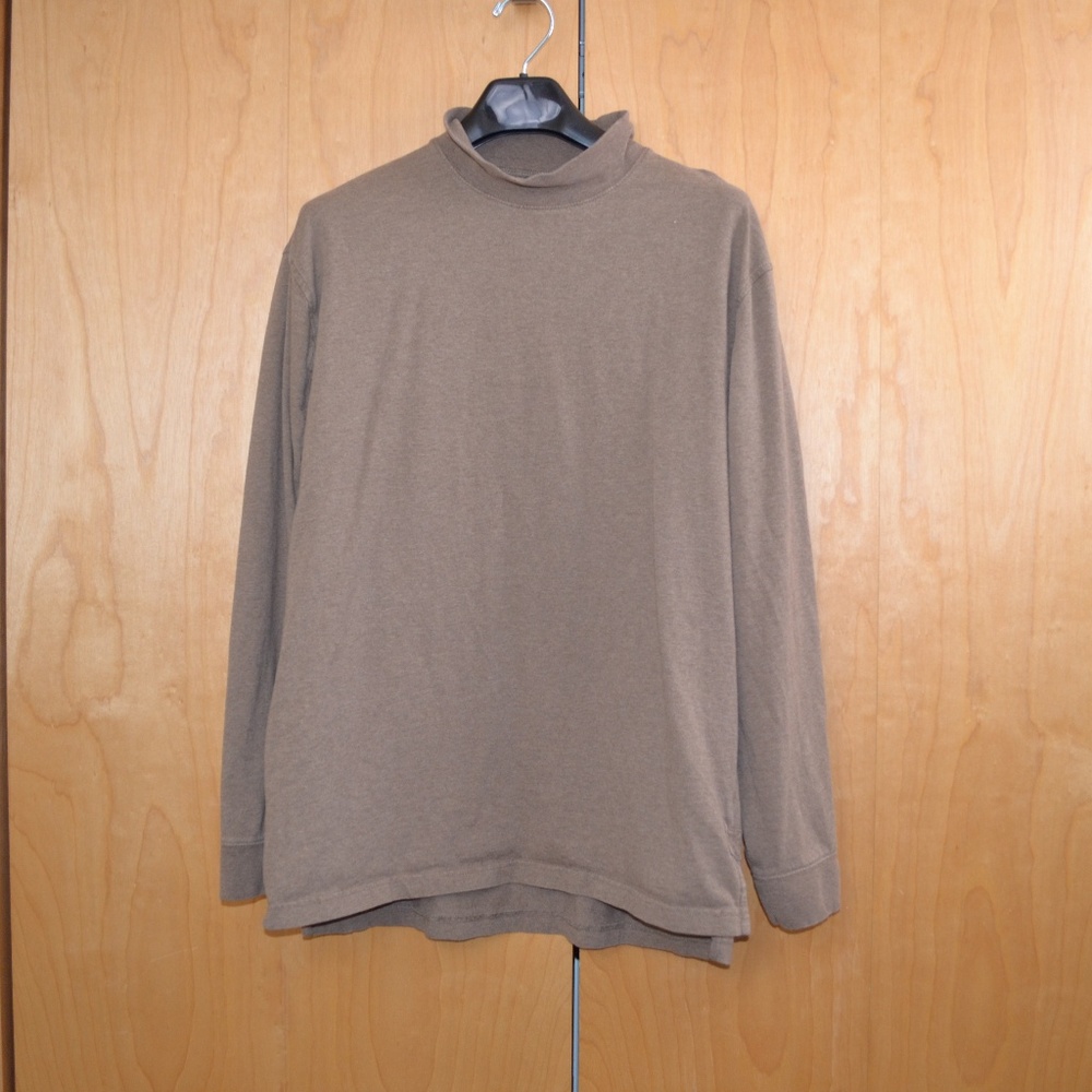Men's Duluth Brown Longtail T Mock Turtleneck sz L
